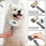 Pet Grooming Brush with One Click Hair Removal