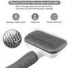 Pet Grooming Brush with One Click Hair Removal