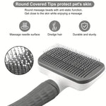 Pet Grooming Brush with One Click Hair Removal